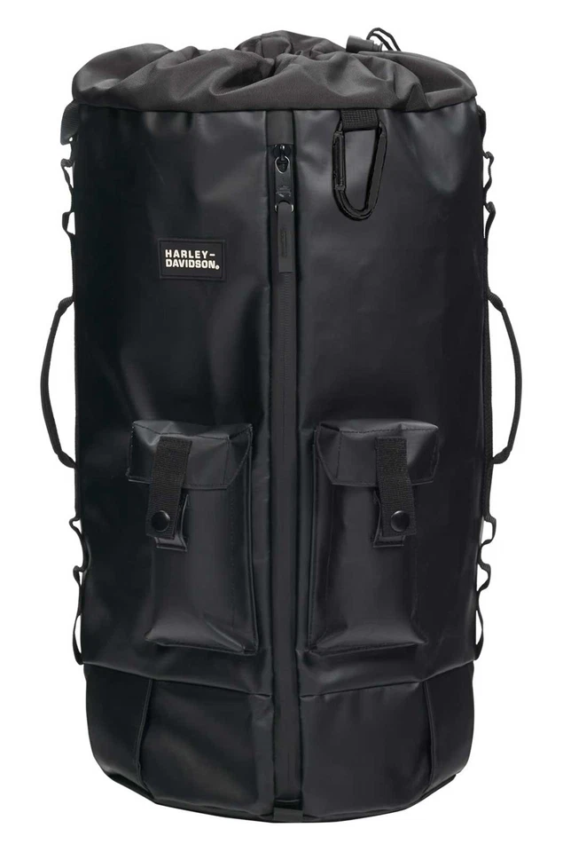 Harley-Davidson Water-Resistant Drawstring Hybrid Duffel Bag/Backpack - Black - Image 2 of 4