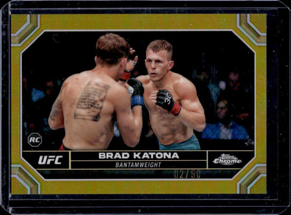 2024 Topps Chrome UFC Brad Katona RC Gold Refractor Rookie #2/50