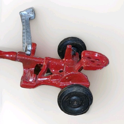 Vintage Oliver Sickle Mower Die Cast Aluminum Red Farm Tractor 1950s - Picture 6 of 8