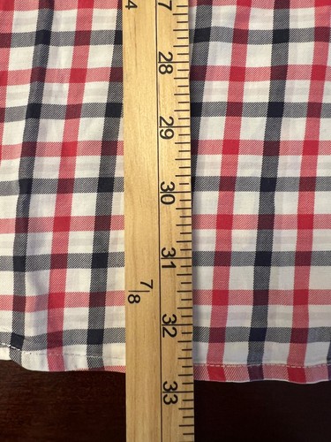 Camicia vintage Disney Cruise Line 1998 uomo rossa blu check bottoni ancora tasca 3XL - Foto 11 di 12