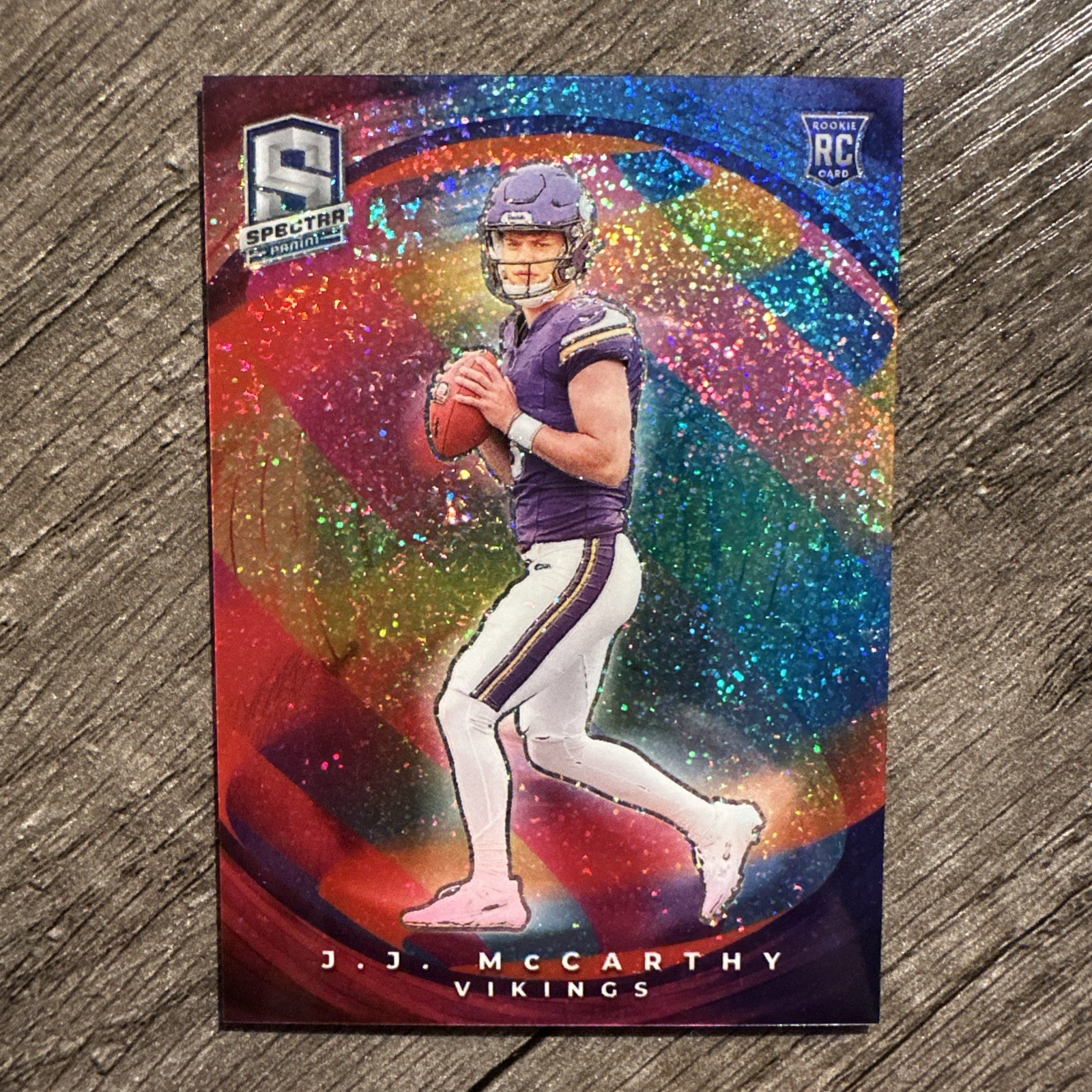 J.J. McCarthy 2024 Panini Spectra Color Sphere Rookie RC Case Hit SSP Vikings