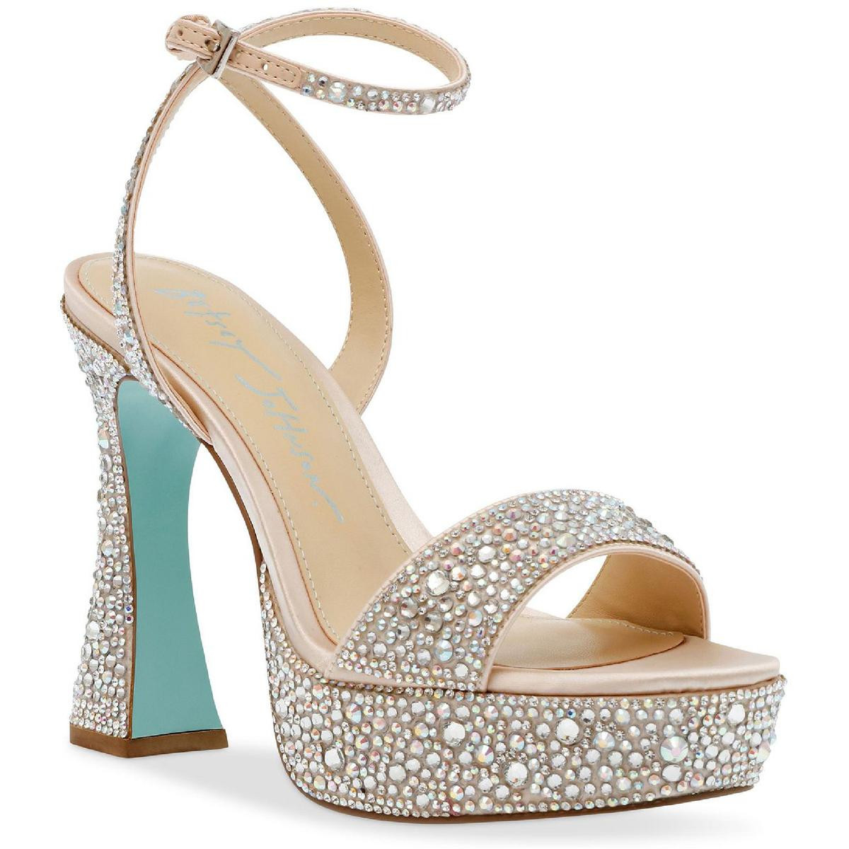 Женские босоножки Betsey Johnson Betsey Metallic под платье 9.5 Medium (B,M) BHFO 8561