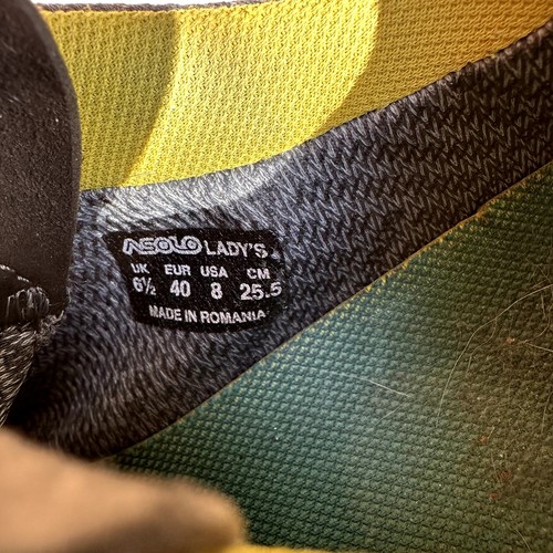 Asolo Gore-Tex GTX Megaton GV Waterproof Leather Hiking Shoes Gray Yellow 8 - Picture 6 of 7