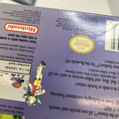 NINTENDO GAME BOY COLOR POKEMON VERSIÓN CRISTAL COMPLETO EN CAJA CIB Auténtico - Imagen 11 de 19