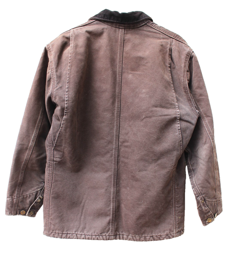 VINTAGE MARRONE CARHARTT CHORE GIACCA CIOCCOLATO CO2OKB CAPPOTTO Taglia M - Foto 3 di 7