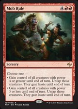MTG - Mob Rule - Fate Reforged - NM, English Magic FLAT RATE SHIP
