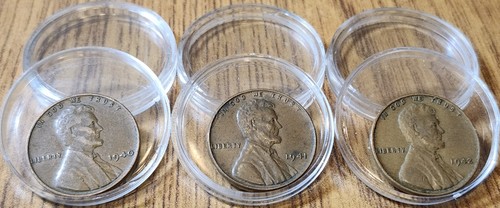 1940, 1941, 1942 RARE Wheat Penny No Mint Mark 3-Penny Vintage Set - Picture 1 of 2