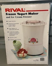 Rival 2-Quart Frozen Yogurt Maker/Ice Cream Freezer Model #8200(White)NEW-Sealed