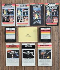 ATARI IMAGIC 2 Games Cosmic Ark Star Voyager W/Catalogs & Manuals EXC Cnd TESTED