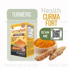 CurmaFort Turmeric Curcumin with Collagen–Joint & Muscle Pain Relief–30 Capsules