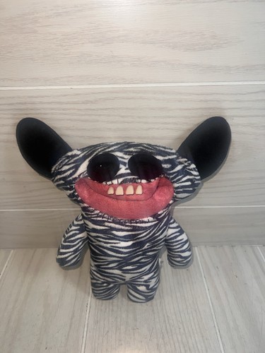 Fugglers, Funny Ugly Monster, 9 Inch Grin (Zebra Print) Plush Creature No Tag - Bild 3 von 6