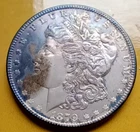 🌈1879-s REV-78 $1 Morgan Silver Dollar .Top-100🌈Rainbow naturally toned.