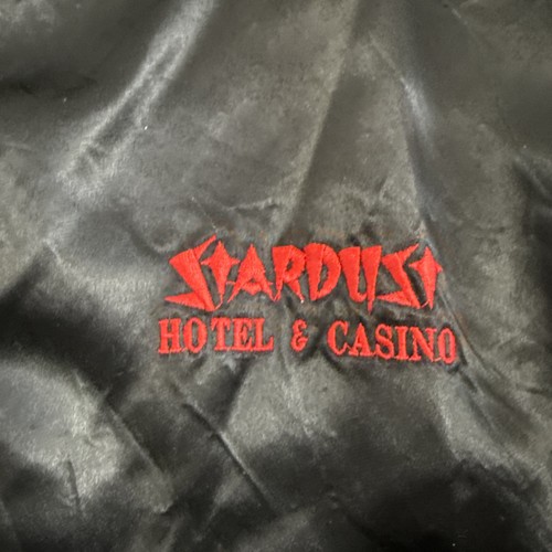 Vintage Stardust Hotel & Casino Las Vegas schwarze Bomberjacke Erwachsene Large 90er - Bild 5 von 10