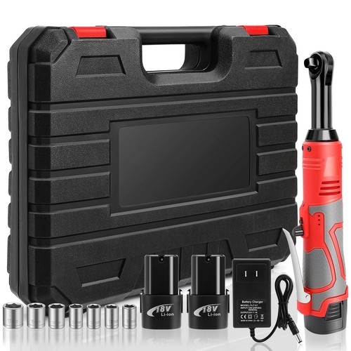 Cordless Ratchet Wrench, 18V 3/8 Electric Ratchet Wrenches Set 45 ft-lbs (60 ...