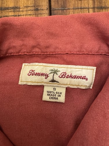 Tommy Bahama kleines rotes Hawaiihemd Seide für Herren - Bild 2 von 12