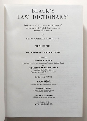 Black's Law Dictionary With Pronunciations Sixth Edition HC 1990 - Picture 2 of 3