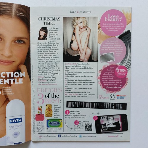 TAYLOR SWIFT - Dare - RARE UK Magazine (NOV/DEC 2012) - Picture 2 of 4