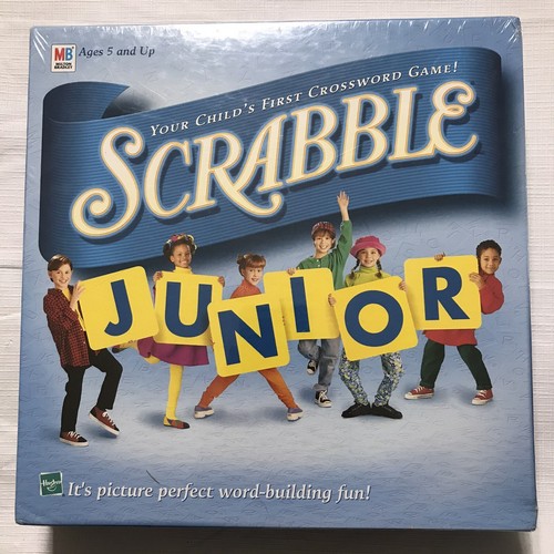 Scrabble Junior erstes Kreuzworträtselspiel für Kinder Wortaufbau ab 5+ Hasbro 1999