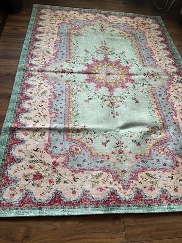 Luxury Floral Non Slip Large Rug Living Room Bedroom Washable New 160 X 230cm - Picture 2 of 8