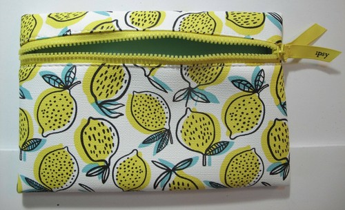 IPSY Makeup Bag Cosmetic Case Lemon Print - Picture 2 of 3