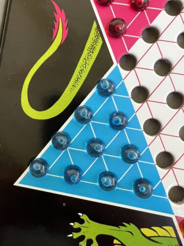 Vintage 1976 Hasbro Chinese Checkers Family Fun Games Board Game Crystalite Pcs - Picture 9 of 12