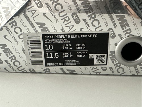 Nike Mercurial Superfly 9 Elite XXV "25th Anniversary" SE FG US 10 - FB8863 060 - Picture 7 of 7