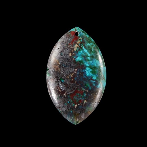 Chrysocolla 47x29x6 mm Pendant bead GC802047 - Picture 1 of 4
