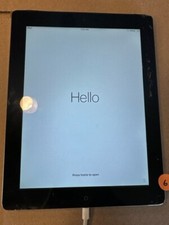Apple iPad 4th Gen. 16GB, Wi-Fi, 9.7in - Black CA  Cracked Screen