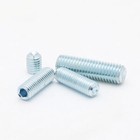 M10 M12 Concave End Machine Screw Hex Socket Set Screws Galvanized 8-40mm Length
