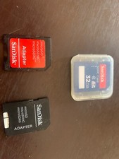 3 Pack SanDisc-  1x 32GB SDHC Card 2xAdapter microSD/MicroSDHC/Micro SDXC 