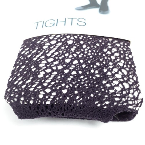 Tights Open Knit Small Medium Blackish Purple Legs 4'10"-5'4" 90-130 lbs. 2008! - Picture 6 of 6