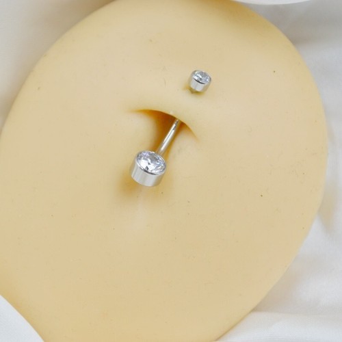 10 Stck. G23 Titan CZ Lang Stab Bauchnabel Stäbe Knopf Barbells Körperpiercing - Bild 15 von 15