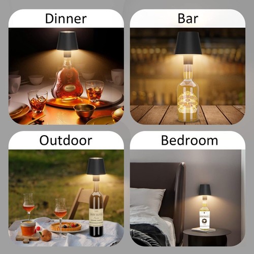 5200mAh LED Flaschenaufsatz Tisch-Lampe Flaschen-Leuchte Deko-Licht Dimmbar Akku - Bild 6 von 34