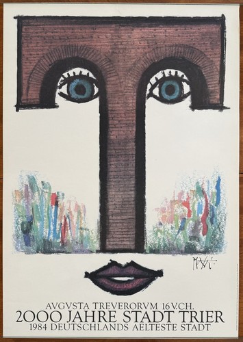 Original Vintage Poster - Celestino Piatti "2000 Jahre Stadt Trier" 1984 Germany - Bild 1 von 7