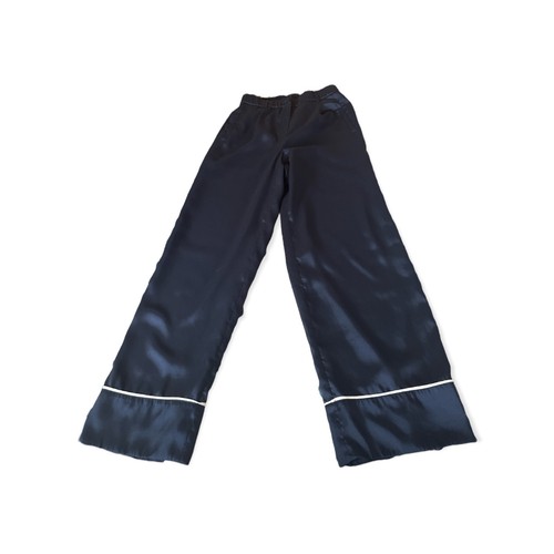 Pantalones de vestir con cortinas de pierna ancha J Crew talla 2 azul marino satinado - Imagen 2 de 8
