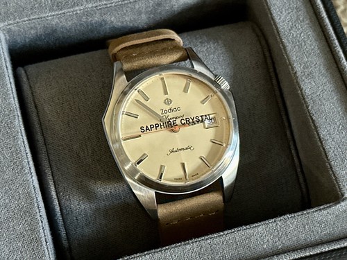 Zodiac Olympos 37.5mm Automatic Dress Watch Swiss ZO9702 New With Box MSRP $995 - Picture 2 of 4