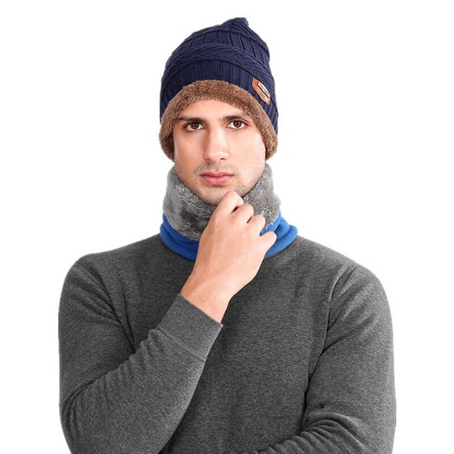 Winter Warm Double Fleece Scarf Neck Tube Windproof Collar Balaclava Beanie Hats - Afbeelding 12 van 17