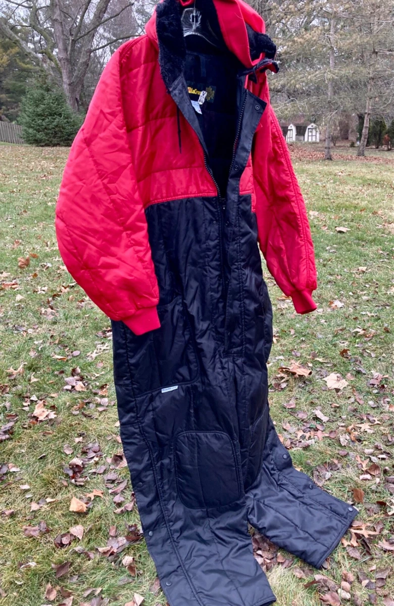 Lacrosse Black Red Snow Suit Coveralls Plush lined Hood Thinsulate Men s XL EUC