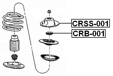COJINETE AMORTIGUADOR DELANTERO - Para Chrysler VOYAGER IV 2001-2007 OEM 04743044AA Foto 2 de 3