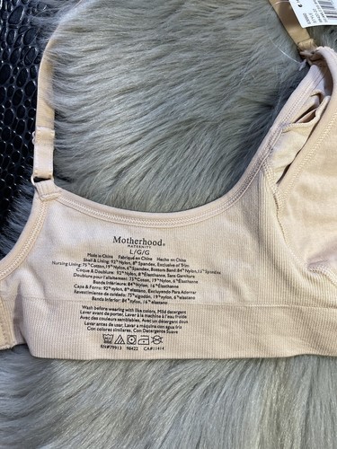 NWT Motherhood Maternity Nude Nursing Pumping Seamless Bra Size Large - Picture 4 of 9