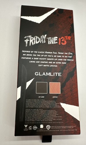 GLAMLITE X FRIDAY THE 13TH LABIAL KIT SIN LUGAR PARA ESCONDERSE NUEVO - Imagen 3 de 3