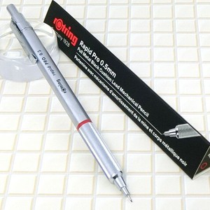 rOtring-Rapid-Pro-0-5mm-Mechanical-Pencil-Metal-Silver-Body-NEW-Germany