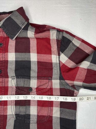 Sonoma Button Shirt Men’s Small Twill Red Plaid Long Sleeve - Picture 6 of 7