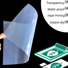 13x19  Waterproof Inkjet Instant-Dry Screen Printing Transparency Film 100 sheets