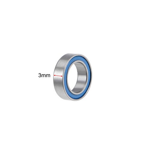 MR117-2RS Cuscinetti a sfera 7x11x3mm Doppia Sigilla Acciaio Cromato Z2 ABEC1 10pz - Foto 3 di 4