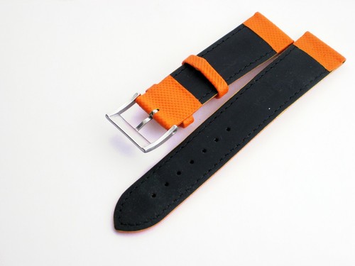 New 10MM-26MM Genuine Leather Watch Band W SS Buckle Black Brown Blue White Red - Picture 48 of 48