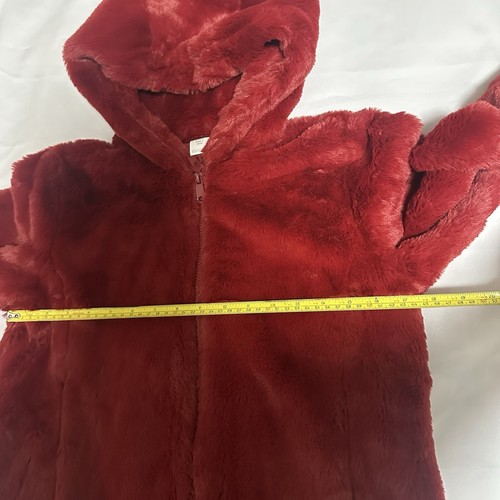 Evsie Kids Coat Burgundy Size L 11/12 With Pockets And Hoodie With Zipper - Picture 7 of 23