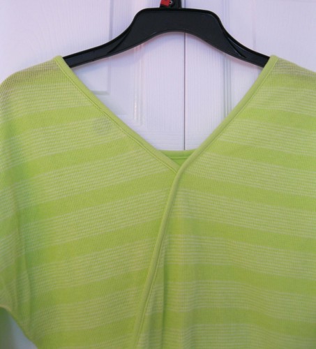 NEW Lime Green Striped Top GIRLS Size M Medium Roxy Girl Shirt V Knit Skater NWT - Picture 8 of 8