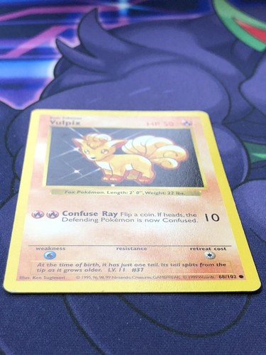 Vulpix 68/102 - Shadowless Base Set - Vintage 1999 WotC Pokemon Card - Picture 6 of 12