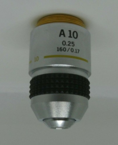 OBJETIVO OLYMPUS A10 10x/0,25 160/0,17 de un microscopio BH2 CH2 ¡Limpio!  - Imagen 1 de 7